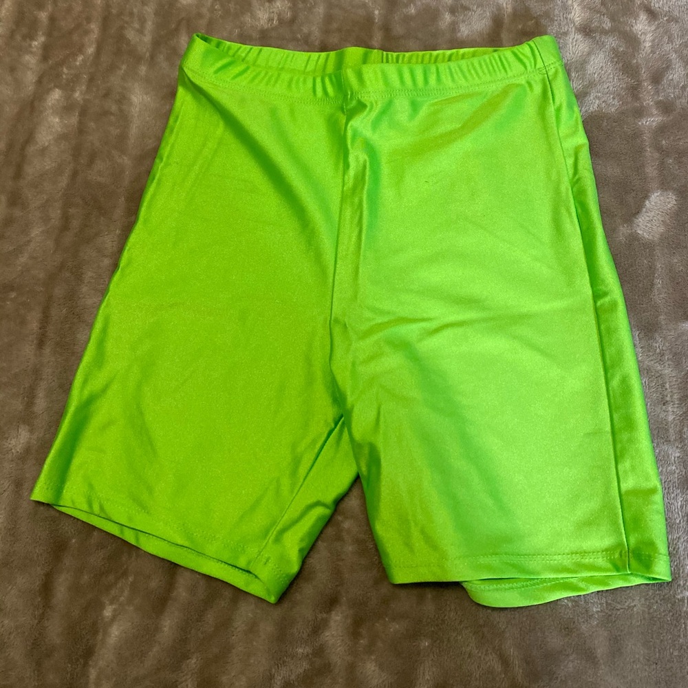 Green Biker Shorts
